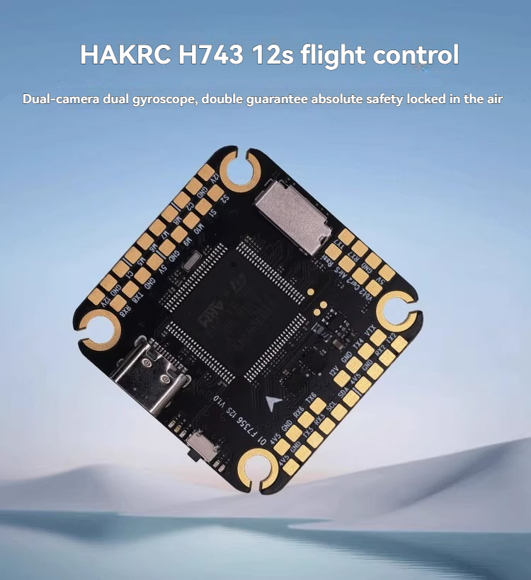 Drone Racing Flight Controller - HAKRC H743 Flight Controller 8S /12S